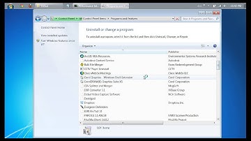 Windows 7: How to uninstall / remove a program from Control Panel