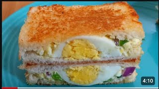 उबले अंडे का चटपटा नाश्ता बनाएं सिर्फ 10 मिनट मैं .. Boiled egg sandwich making unique style