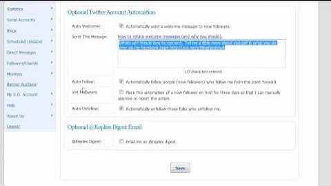 Twitter Lesson #7 - How To Use Social Oomph to Automate Your Tweets and Direct Messages