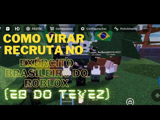 PASSO A PASSO] Como Utilizar o Rádio no Roblox, Exército Brasileiro, Apex_hard