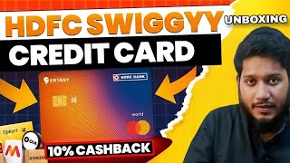 Swiggy HDFC Credit Card Unboxing |  Benefits, Charges &amp; Complete Details