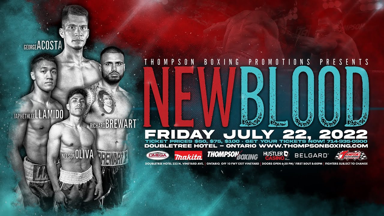 LIVE BOXING New Blood July 22, 2022 Fight Night