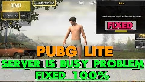 Solved | PUBG Lite Server is busy problem fixed 100% | How to fix server is busy in PUBG lite