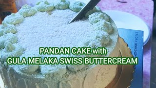 Pandan  Cake with Gula Melaka Buttercream