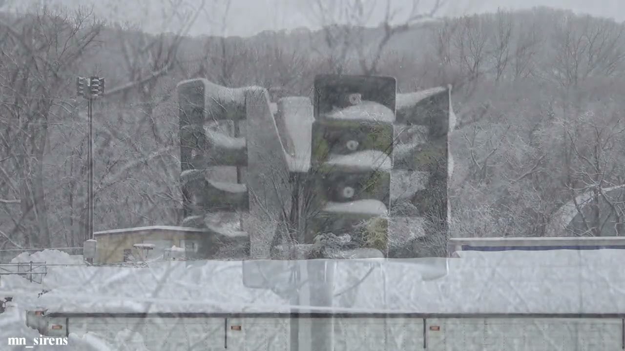 Analog Whelen WS-2016 Siren Test - Alert, Fast Wail, & Voice - North Mankato, Minnesota