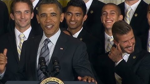 Obama jokes with David Beckham about Underwear Ads