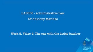 Admin Law 2024, Week 5 Video 4: The Bias Rule