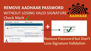Remove eAadhaar Password without Losing Signature Validation (Latest 2024) @pcguide4u