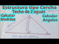 Estructura tipo Cercha para Techos con Caida de 2 aguas, ¿ Como Calcular Medidas y Angulos de Corte?