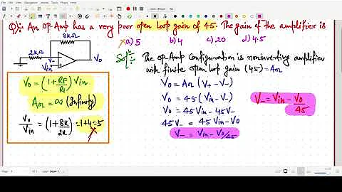 Finite Open Loop Gain Based Numerical Problem In Non-Inverting Operational Amplifier (Op-Amp)