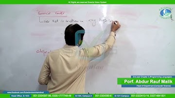Computer Science | 2nd year | "Programming Language in C++" | By Prof. Abdur Rauf Malik