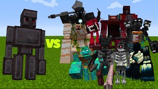 Netherite Golem vs All Bosses and Mutants in Minecraft