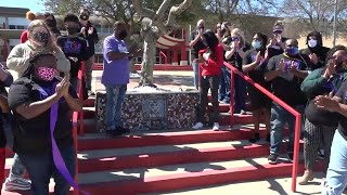 Waco High Mosaic creates awareness for domestic violence and graduate killed last year