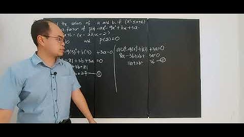 SUBTOPIC 6.2: REMAINDER THEOREM, FACTOR THEOREM AND ZEROS OF POLYNOMIALS (5)
