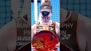 LINDA NOSKOVA RUNNER UP TROPHY PRESENTATION #shorts