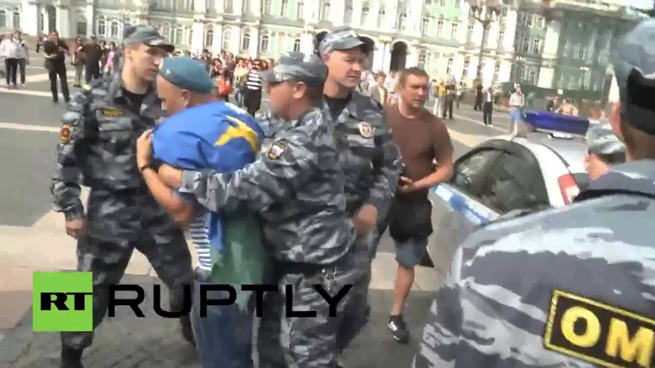 Russia Gay Activist Is Attacked By Paratroopers On National Holiday Youtube