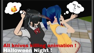 All Knives Killing Animation In Halloween Nightfangame Yandere Simulator Specialcredit Cherry