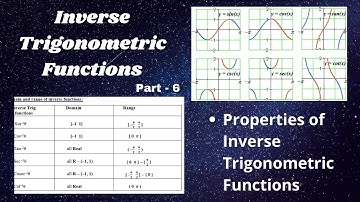 Inverse Trigonometric Functions (Part-6) (Class - 12) Properties of ITF (In Punjabi)