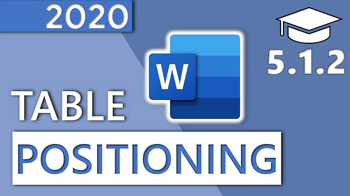 How to Position a Table in Word - 5.1.2 Master Course (2020 HD)