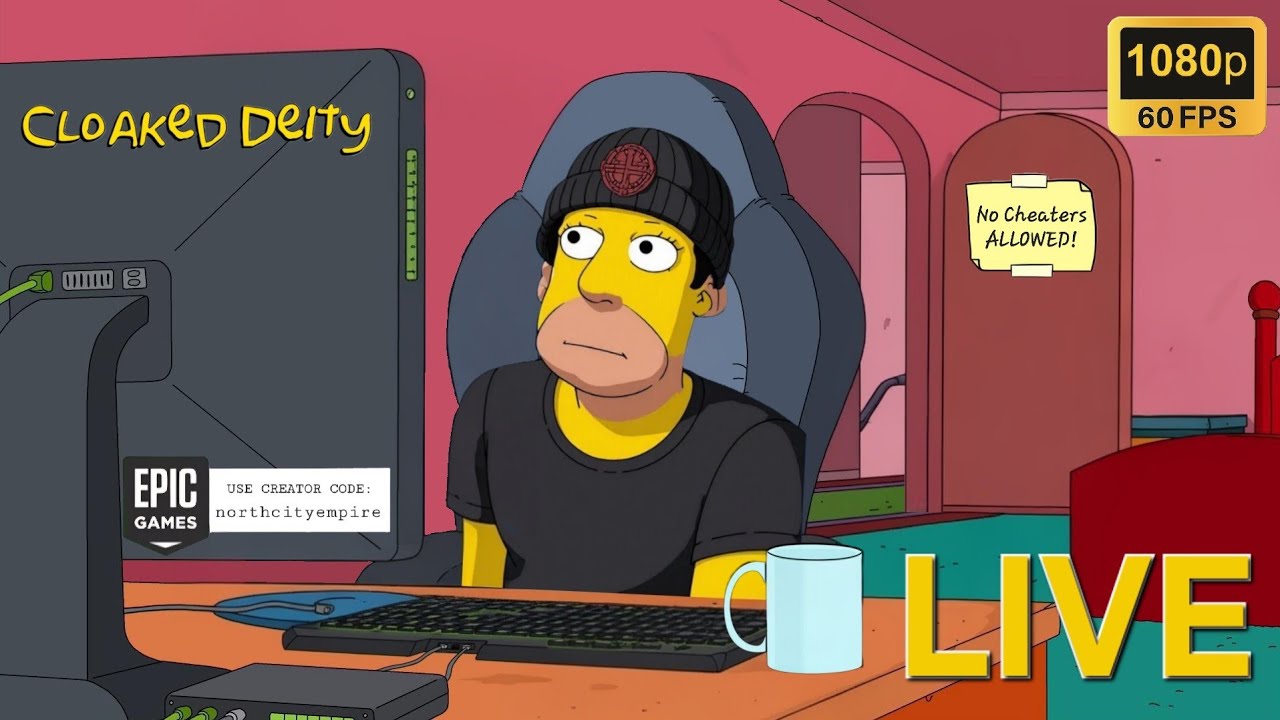 Fortnite "The Simpsons" (Solo): "Cloaked Deity" (1080p, 60 FPS) (Face-Cam) (PC)