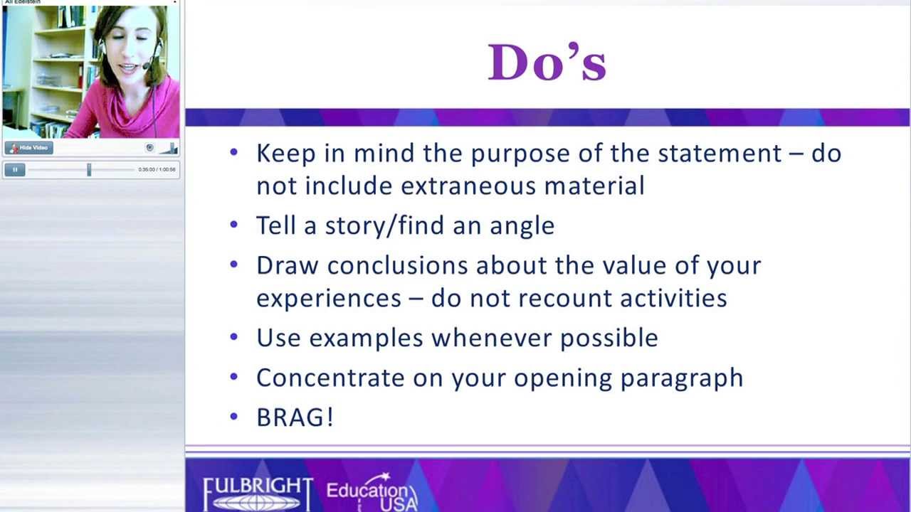 Tips for Writing the Fulbright Personal Statement