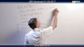 JEE Advanced 2017 Mathematics Solution Q. 52, 53, 54 (Paper-1) Code-9