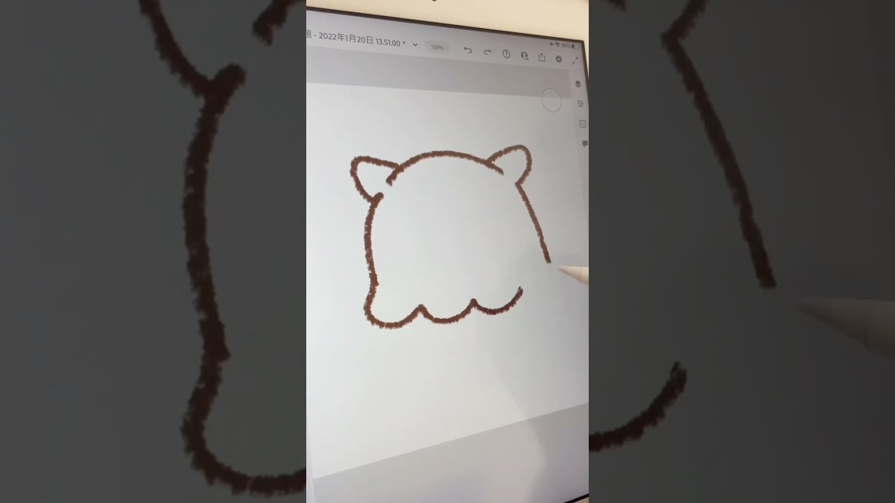 手描きイラスト オリジナル ミニ原画 メンダコ ラメ入り 創作 海の生き物 直筆原画 絵画 艶樹 新規購入 創作