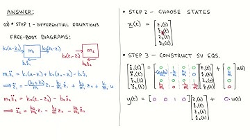 State variable control 4: Linear state variable modelling example