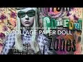 Collage Fun 1: Collage paper doll Art journal page