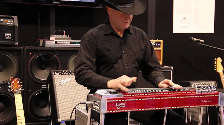 Gary Morse pedal and lap steel guitar at NAMM 2014