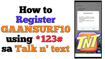 How to Register GAANSURF10 Using *123# in your Mobile Phone | Talk n