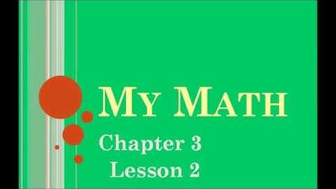 My Math Flip Chapter 3 Lesson 2