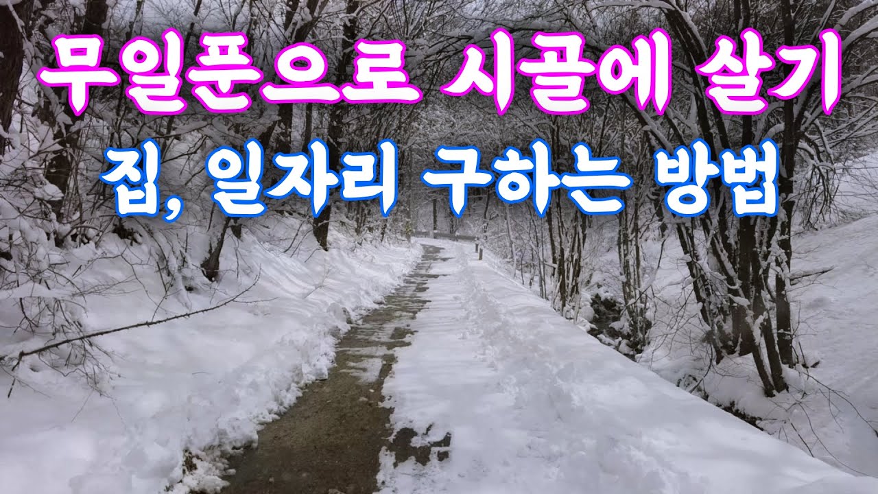 무일푼으로 시골에 사는 방법, 빈집+일자리 구하는 꿀팁 정보