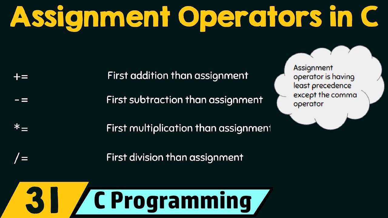 assignment operator x