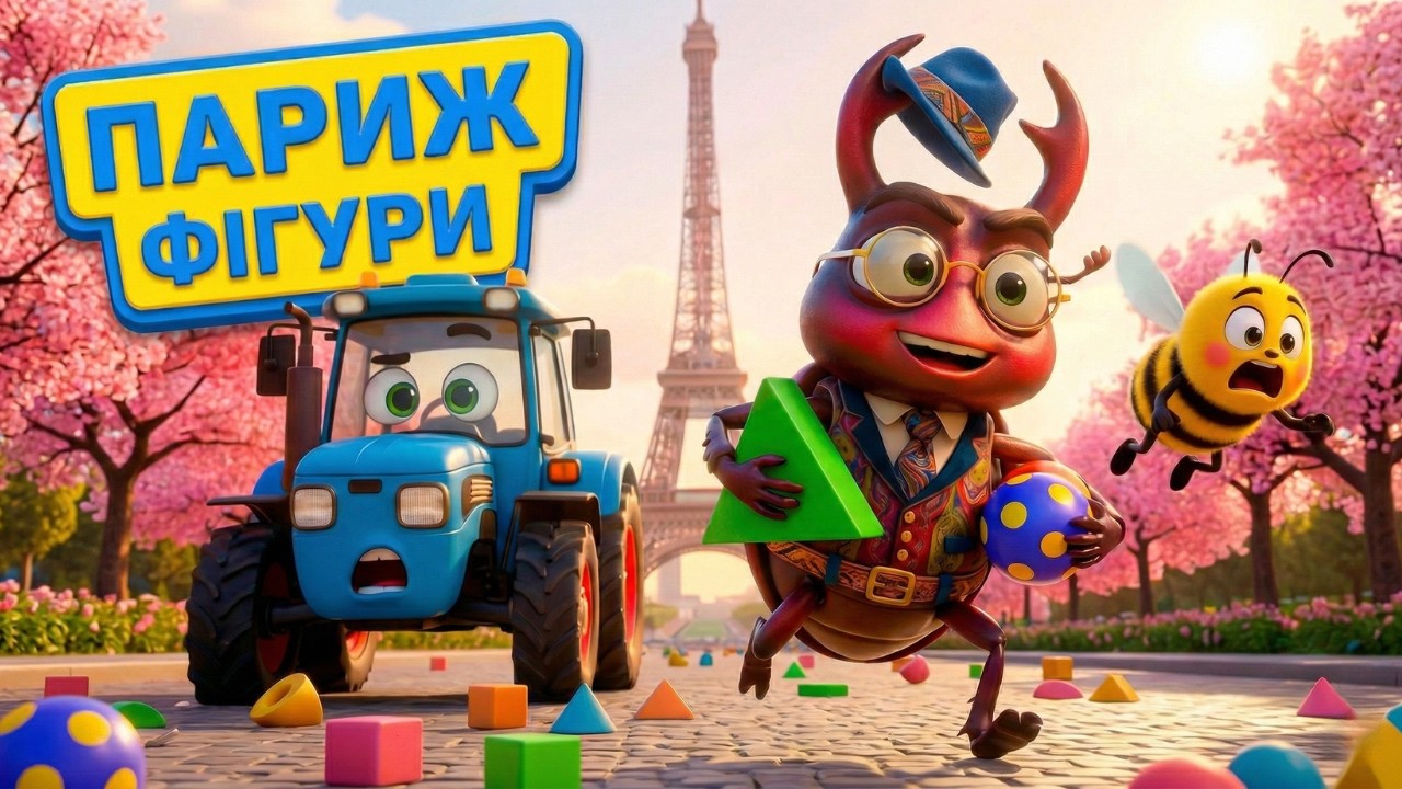 Тракторець і Бумчик у Парижі 🚜🐝 Жук-олень ламає дім з фігур, а потім будує разом