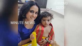 Sriranjani And Amit Bhargav Celebrating Krishna Jayanthi Wit Their Cute Daughter Minute News