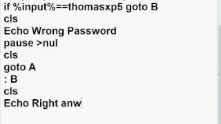 How to password protect a batch file