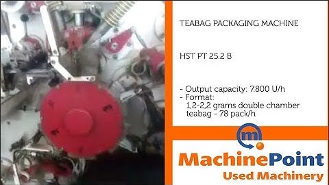 HST PT 25.2 B Used TEABAG PACKAGING MACHINE MachinePoint