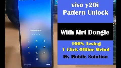 Vivo y20i / Vivo v2027 Pattern Unlock | Frp lock Remove | With MRT Dongle | 100% Tested