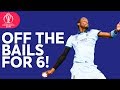 Hits the bails and goes for 6  unbelievable delivery by jofra archer  icc cricket world cup 2019