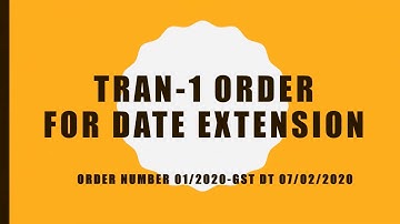 TRAN 1 DATE EXTENSION