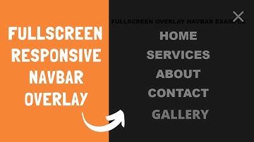 How To Make A Responsive FullScreen Navbar Overlay | HTML CSS Tutorial