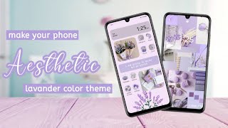 Make your android phone aesthetic | Aesthetic Lavender Color Theme | Android Phone Customization screenshot 2