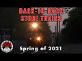 Backtoback stone trains on delmarva peninsula  spring 2021