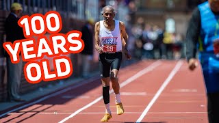 100YearOld WWII Veteran Lester Wright 26.34 100m At Penn Relays