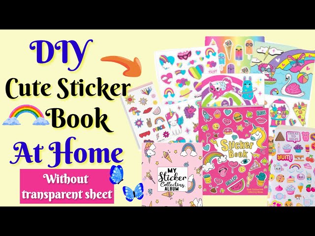 Diy cute sticker book at home/How to make sticker book at home without  transparent sheet/diy sticker 