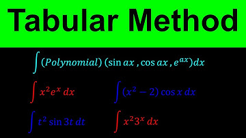 Tabular Method - Integration by Parts ShortCut