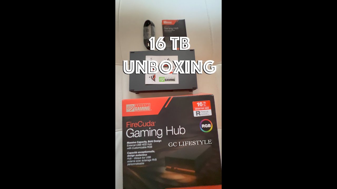 Unboxing 16TB Seagate FireCuda Gaming Hub External HDD USB 3.2,  RGB LED , Dual USB for Desktop