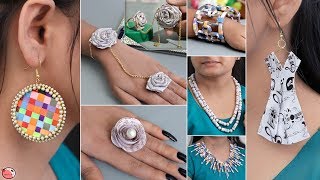 10 Ladies Special !!! Waste Paper Jewelry Ideas...