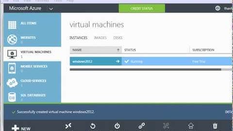 Create a Windows 2012 server VM with Azure